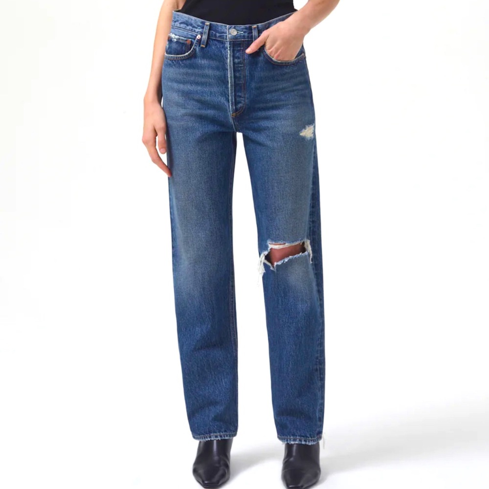 Agolde 90’s Pinch Waist High Rise Straight Jeans - SZ 29 in Abstract BNWT